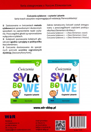 Ćwiczenia sylabowe 1. Czytanie i pisanie - Marta Kuchnik [KSIĄŻKA]