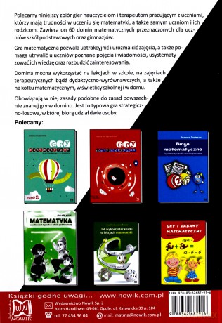Domino matematyczne. Zestaw 60 gier - Marzena Kubera [KSIĄŻKA]