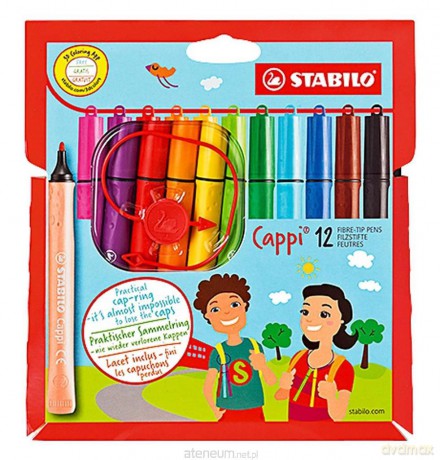 Flamastry Cappi 12 kolorów etui