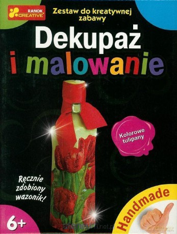 Handmade - Dekupaż i malowanie. Kolorowe tulipany