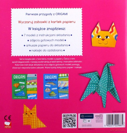 Książeczka 20x20 32 z naklejkami Origami [KSIĄŻKA]