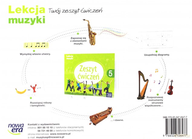 Muzyka Szkoła podstawowa 5 Lekcja muzyki ćwiczenie [KSIĄŻKA]