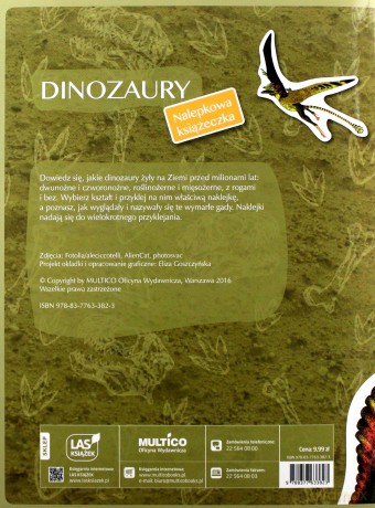 Nalepkowa książeczka. Dinozaury [KSIĄŻKA]