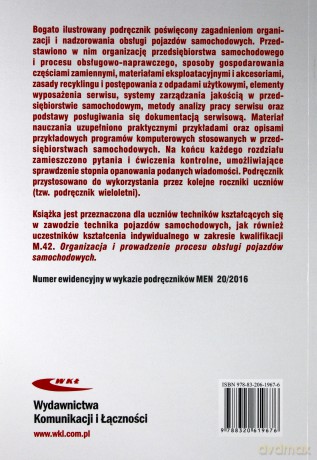Organizacja i nadzorowanie obsługi pojazdów - Urszula Jastrzębska [KSIĄŻKA]