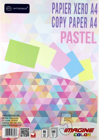 Papier ksero A4/100 5 kolorów Pastel x 20K
