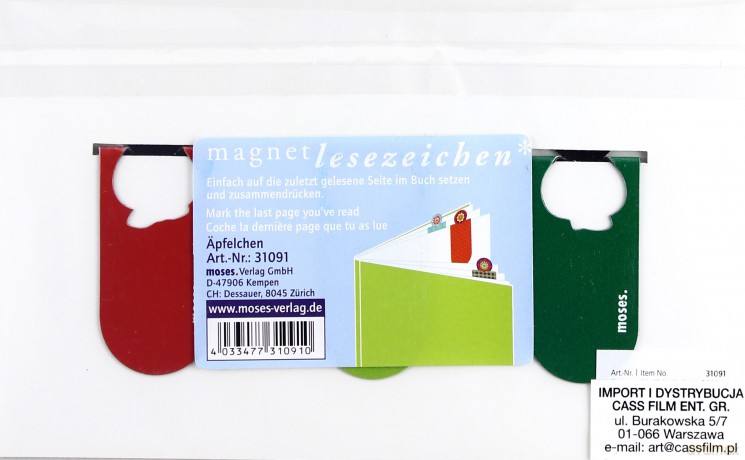 Zakładki magnetyczne - Jabłka