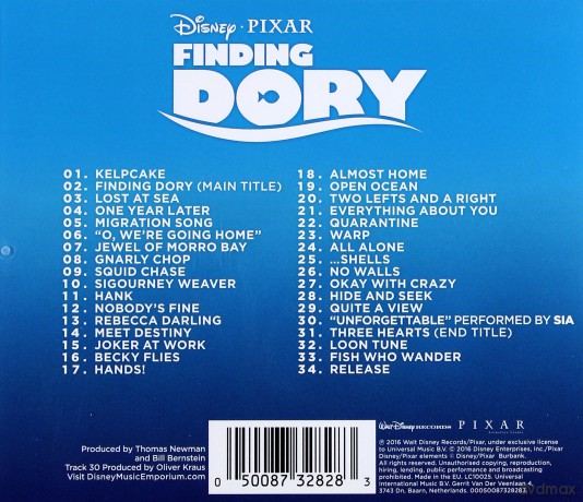 Finding Dory soundtrack (Gdzie jest Dory?) [CD]