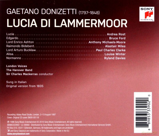 Sir Charles Mackerras: Donizetti: Lucia di Lammermoor [2CD]