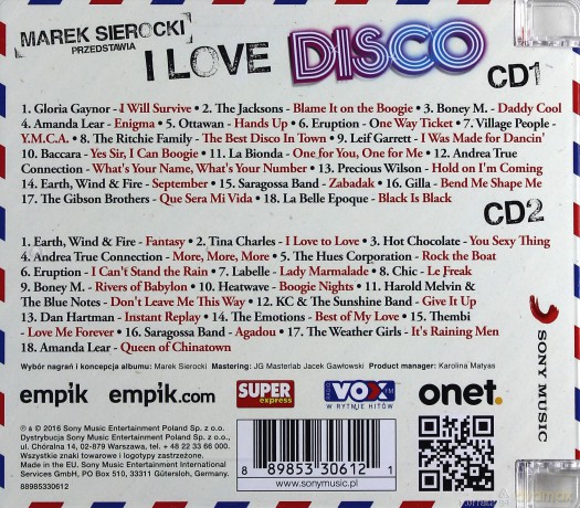 Marek Sierocki Przedstawia: I love Disco! [CD]
