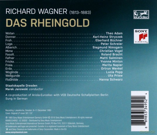 Marek Janowski: Wagner: Das Rheingold, WWV 86A [2CD]