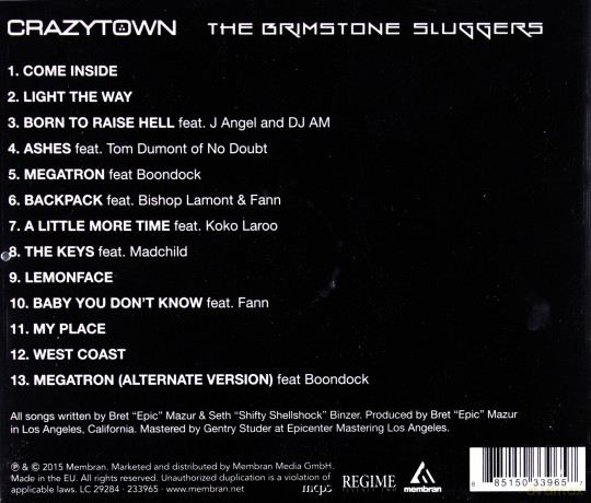 Crazy Town: The BrimstoneSluggers [CD]
