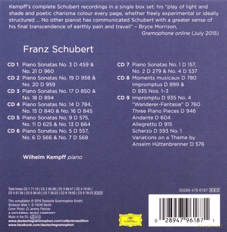 Wilhelm Kempff: Schubert Kempff (Collectors Edition) [9CD]