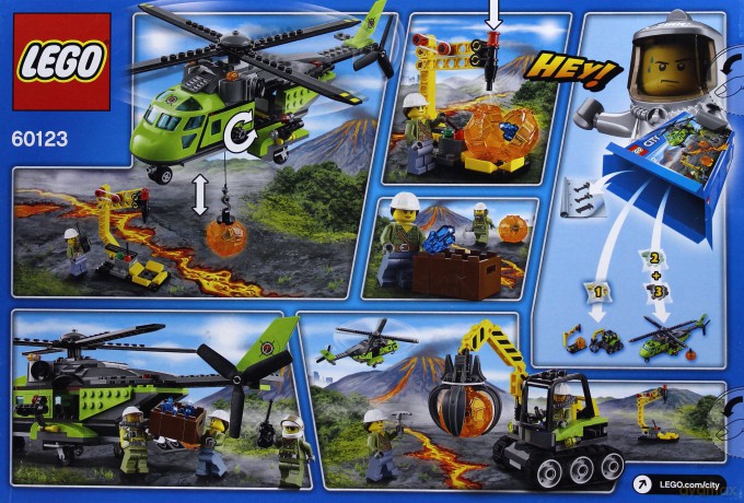 LEGO City Wulkan helikopter dostawczy (60123) [KLOCKI]