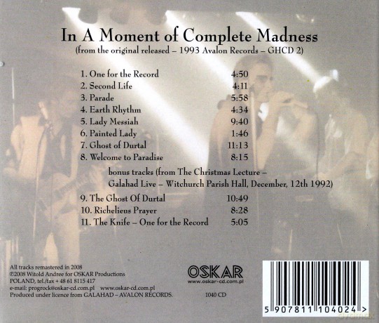 Galahad: In A Moment Of Complete Madness [CD]