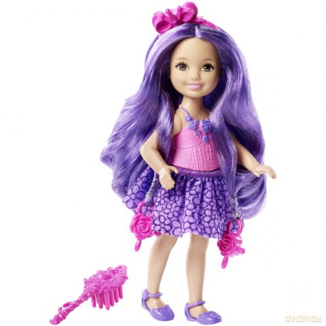 BARBIE Długowłose Chelsea fioletowa