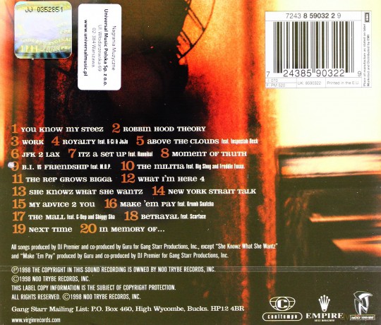 Gang Starr: Momenth Of Truth [CD]