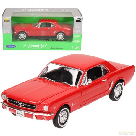 WELLY Ford Mustang 1964 COUPE, czerwony