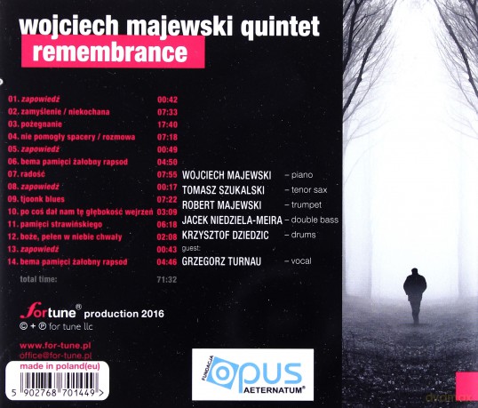 Wojciech Majewski Quintet: Remembrance [CD]