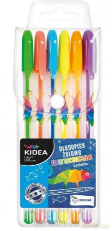 Długopisy żelowe Fluo 6 kolorów