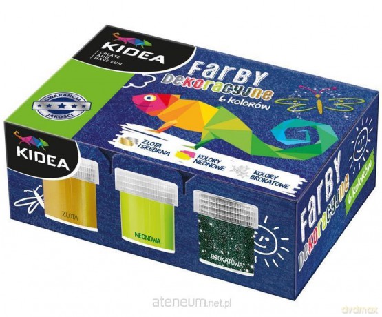 Farby dekoracyjne 6 kolorów x 20 ml