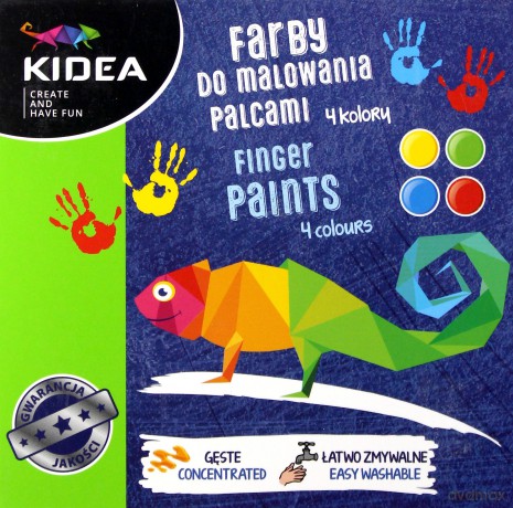 Farby do malowania palcami 4 kolory