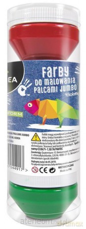 Farby do malowania palcami Jumbo 4 kolory