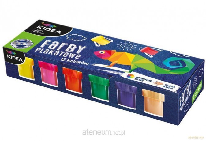 Farby plakatowe 12 kolorów x 20 ml