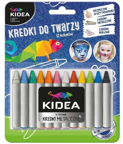 Kredki do twarzy 12 kolorów x 2,5 g