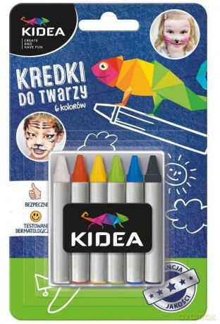 Kredki do twarzy 6 kolorów x 2,5 g