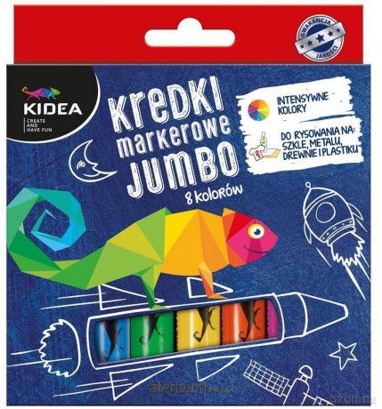 Kredki markerowe jumbo 8 kolorów