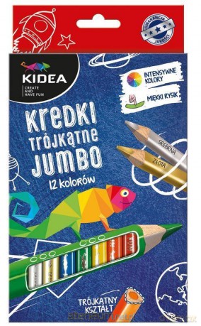 Kredki trójkątne grube 12 kolorów