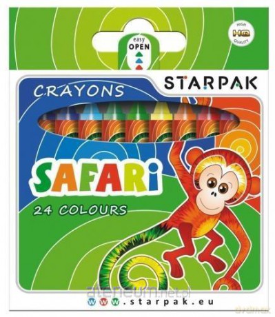 Kredki woskowe 24 kolory Safari