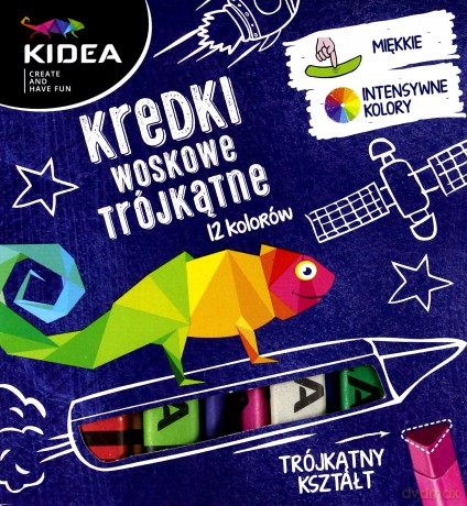 Kredki woskowe trójkątne 12 kolorów
