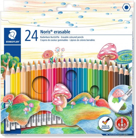 Kredki z gumką Noris Club 24 kolory