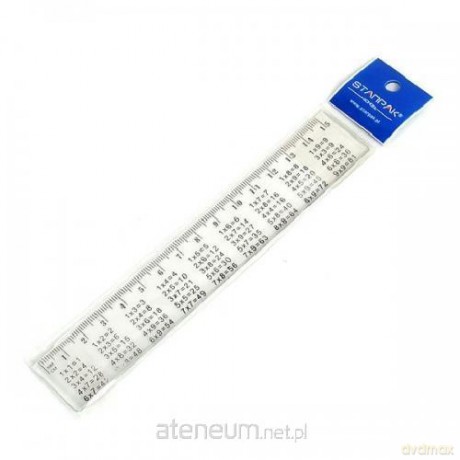Linijka 15 cm plastikowa z tabliczką mnożenia