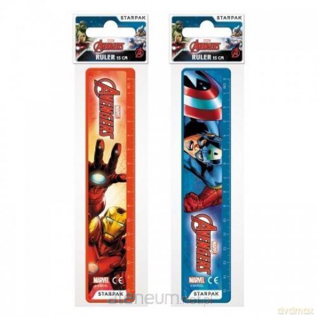 Linijka plastikowa 15 cm Avengers