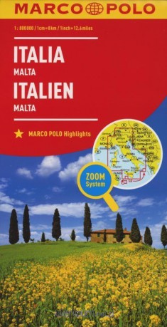 Mapa ZOOM System Italia Malta 1:800 000