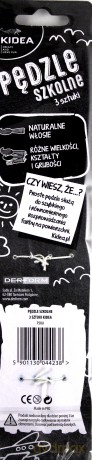 Pędzle szkolne 3 sztuki