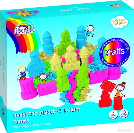 Piasek magiczny kolorowy 600 g + 100 g Zamek