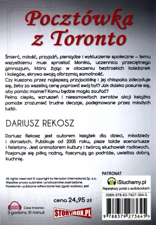 Pocztówka z Toronto - Dariusz Rekosz [AUDIOBOOK]