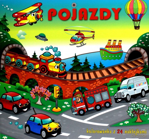 Pojazdy. Kolorowanka z 24 naklejkami [KSIĄŻKA]