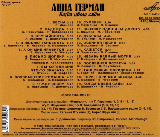Anna German: Kiedy kwitły sady [CD]