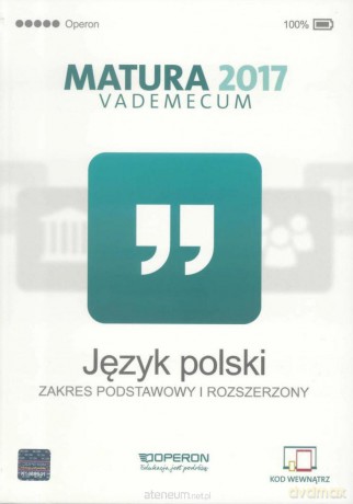 Vademecum 2017 LO Język polski zakres podstawowy i rozszerzony [KSIĄŻKA]