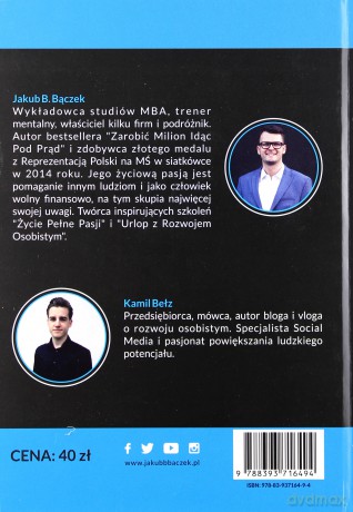 100 lekcji życia pełnego pasji - Jakub B. Bączek (twarda) [KSIĄŻKA]