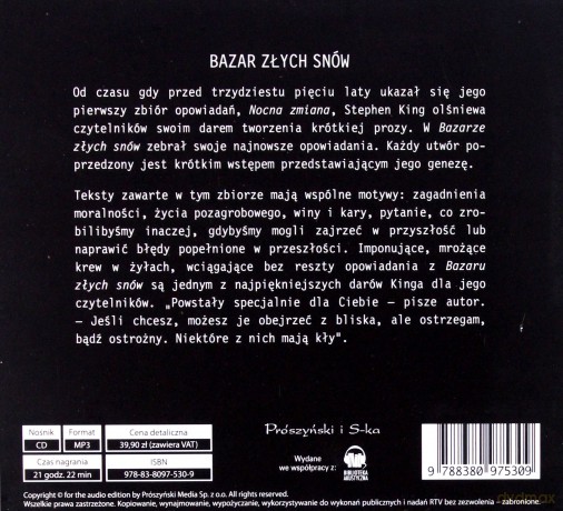 Bazar złych snów - Stephen King [AUDIOBOOK] [CD-MP3]