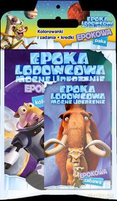 Epokowa paka epoka lodowcowa mocne uderzenie kolorowanki i zadania + kredki [KSIĄŻKA]