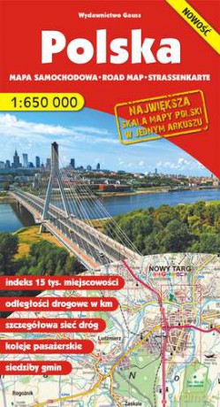 Mapa samochodowa polska 1:650 000