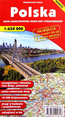 Mapa samochodowa polska 1:650 000