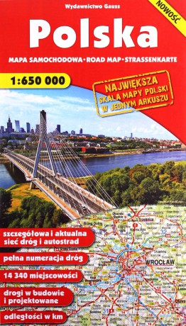 Mapa samochodowa polska 1:650 000