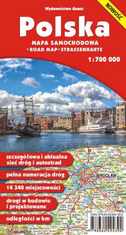 Mapa samochodowa polska 1:700 000